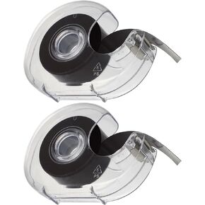 LUOZZY 2 PCS Magnetic Tape Dispenser Magnet Tape Roll Flexible Strong Magnetic Strip with Adhesive Backing and Tape Dispenser for DIY Craft Projects Fridge Board Home Office Use