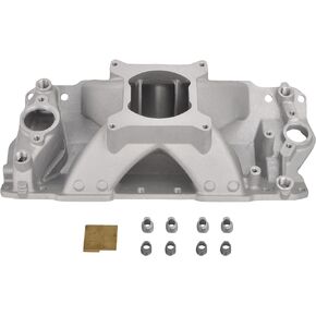 Aluminum High Rise Intake Manifold Single Plane by GESEXI - Compatible with 1957-95 Small Block Chevy SBC 350 400