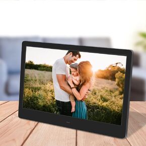 Digital Photo Frame - 14inch Digital Pictur Frame with Remote,16:9 Wide Screen Digital Photo Frames(1920 x 1080 High-Resolution)(Black)