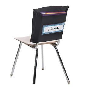 Really Good Stuff Store More Deep-Pocket Chair Pockets –6 Pack – Black