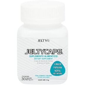 Jeltycaps Natural Capsules Powder of Papain Flaxseed sábila Apple Pectin 30 caps in Saudi Arabia
