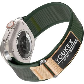 حلقة من النايلون متوافقة مع سوار ساعة Apple 38 مم 40 مم 41 مم 42 مم 44 مم 45 مم 49 مم للنساء والرجال، قابلة للتعديل بحزام خطاف معدني لساعة iWatch Ultra Series SE 8/7/6/5/4/3/2/1 in Kuwait