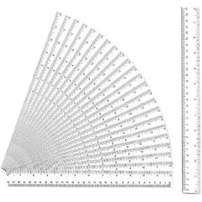 30 Pack Clear Plastic Ruler 12 Inch Flexible Ruler Straight Ruler With Inches and Metric for School Classroom Office