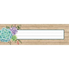 Teacher Created Resources Rustic Bloom Name Plates (TCR8555), Large, Multicolor