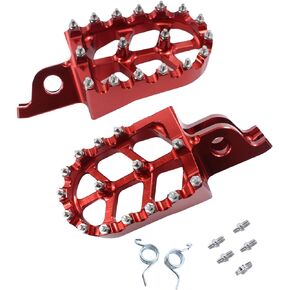 Motorcycle CNC Foot Pegs Rests Footpegs For CR125 CR250 02-07 CRF150R 07-21 CRF250R 04-21 CRF250X 04-17 CRF250RX 19-21 CRF450R 02-21 CRF450RX 17-19 CRF450X 05-21 CRF450L 2019 Dirt Pit Bike