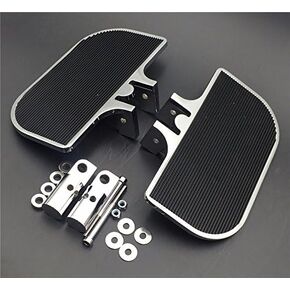 Motorcycle Black Passenger Mini Floorboards Rear Footboards Foot Rest Pegs Mounts Compatible With H-D Dyna Fat Bob Low Rider Street Bob Super Glide [PN: MT216-070-BK]