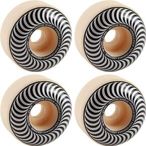 Spitfire Wheels Formula Four Classic Swirl White w/Silver Skateboard Wheels - 54mm 99a (Set of 4)