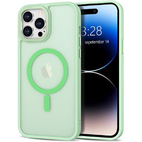 Anuck for iPhone 11 Case Magnetic Phone Case [Compatible with MagSafe] Soft TPU Bumper Hard Translucent Matte Back Slim Fit Shockproof Protective Case Cover for Men Women Girls - Black