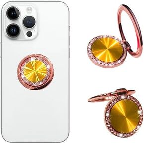 Glitter Bling Diamond Cell Phone Ring Holder, Compatible with Most of The Phones, Tablet and Case, Black