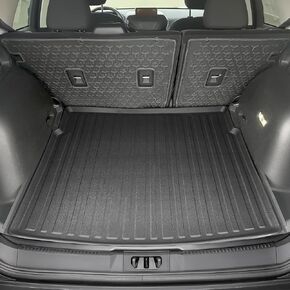بطانة شحن ممتازة لسيارة Ford Bronco Sport 2021-2024 - حماية 100% - سجادة صندوق السيارة ملائمة حسب الطلب - سجادة شحن سوداء لجميع المواسم - بطانات صندوق السيارة مقاسة بالليزر ثلاثية الأبعاد لسيارة Ford Bronco Sport