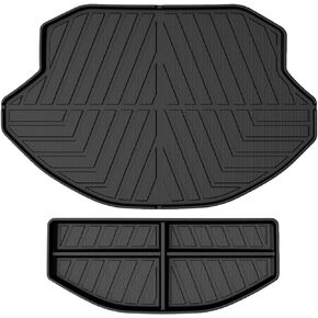 Frunk Trunk Mat Compatible with 2022-2023 Ford F-150 Lightning Accessories All Weather Front Trunk Liner and Rear Trunk Storage Mats 2 Pack Black