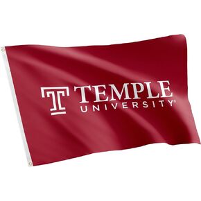 Desert Cactus Temple University Flag Owls TU Flags Banners 100% Polyester Indoor Outdoor 3x5 Flag (Style 1)