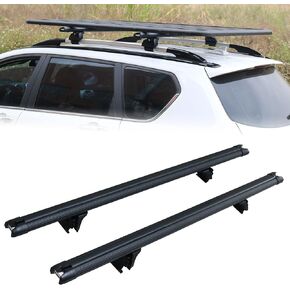 Alloy Aluminum Car Roof Rack Cross Bars,ROOCKHITCB 55 Inches Adjustable Universal Heavy Duty Cross Bars Design with Lock,Solid Cross Bars Compatible for Car with Top Side Rails