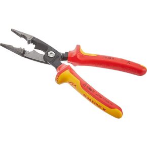 KNIPEX - 13 88 8 US Knipex Tools LP - 13888US Electrical Installation Pliers Red/Yellow