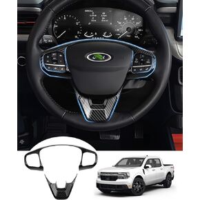 Karltys Steering Wheel Cover Trim for Kia K5 GT/GT Line 2021-2023 2024 Accessories Carbon Fiber Steering Wheel Trim Interior Decoration Sticker Decals ABS (Not for 2016-2020 Kia Optima)