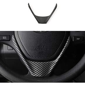 Carbon Fiber Color Steering Wheels Cover Trim Fit for Toyota RAV4 Corolla 2014 2015 2016 2017 2018