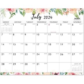 2024-2025 Magnetic Calendar - Magnetic Calendar for Fridge from Jul. 2024 - Dec. 2024, Magnetic Monthly Calendar, 8" × 10", Tear-off Pad, Blocks with Julian Dates, Magnetic Fridge Calendar for Life