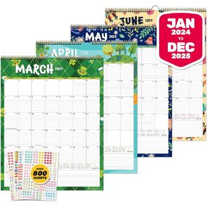24 Months Large Wall Calendar Jan 2024 to Dec 2025, 17x22in Large Wall Calendar 2024, 2024 Wall Calendar Large, Big Calendar 2024 Wall, Big Wall Calendar 2024, Large Print Calendars for Seniors 2024