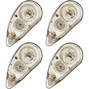 Double-Sided Adhesive Tape Roller Scrapbook Tape Roller - Easy to Operate, High Safety, Widely Used & Unique Design (Coffee, 4pcs)