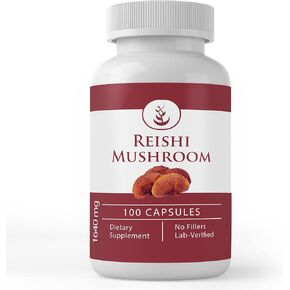 Pure Original Ingredients Reishi Mushroom, (100 Capsules) Always Pure, No Additives Or Fillers, Lab Verified