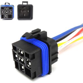 HiSport Waterproof Relay with Harness, 5-PIN 40/30 AMP 12 V DC Automotive Relay,1 PCS
