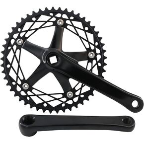 Fixed Gear Bicycle Crankset Single Speed 49T 144BCD 170mm Upgraded Material, Fully CNC Grinding