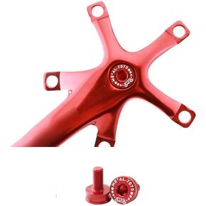 M8 Crank Arm Bolts for Shimano Cartridge Square Taper Bottom Bracket, Pack of 2, Multiple Color Options