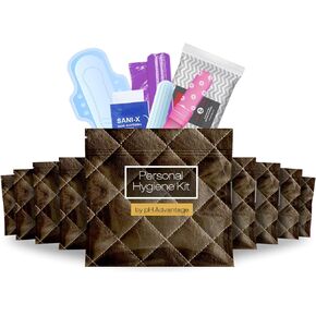 Brown Style Menstrual Kit All-in-One 10 Pack | Convenience on The Go | Period Kit Pack for Travelling, Tweens & Teenagers or just When You’re Out | Individually Wrapped Feminine Hygiene Product