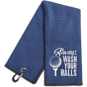 I Hate Golf Nice Shot I Love Golf Embroidered Golf Towel, Funny Golf Towel for Golf Bag with Clip, Golf Accessories for Men, Birthday Retirement Gift for Grandpa Golfer Dad Brother Golf Lover