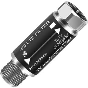 LTE Filter for TV Antenna,Filters 4G 5G LTE Signal Reduces Interference from Cell Towers for Clear Digital HD TV Reception (Frequency Range 5-695Mhz)