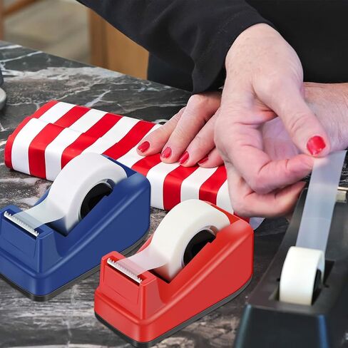 9 Pack Desktop Tape Dispenser Tape Roll Dispenser Cute Office Tape Dispenser Non Skid Base Tape Dispensers One Hand Operation Desk Tape Dispenser for Office Home School (Tape Not Included) in Saudi Arabia