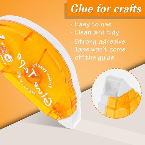 3Pcs Double Sided Scrapbook Tape Roller Tape Dispenser Runners for Card Making Journaling Adhesive Glue Tape for Scrapbooking Crafts Home Office School Supplies 8mx8mm in Saudi Arabia