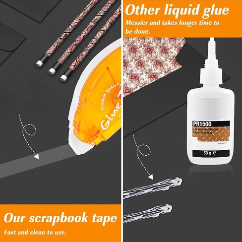3Pcs Double Sided Scrapbook Tape Roller Tape Dispenser Runners for Card Making Journaling Adhesive Glue Tape for Scrapbooking Crafts Home Office School Supplies 8mx8mm in Saudi Arabia