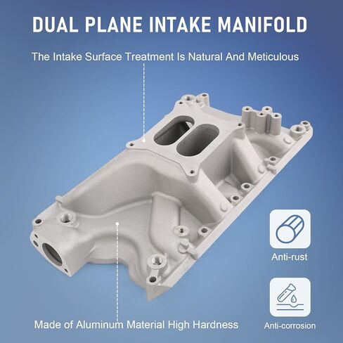Aluminum Dual Plane Intake Manifold Compatible with Ford Small Block Windsor V8 5.8L 351W Idle-6800 RPM Range Replace# 84023 in Saudi Arabia