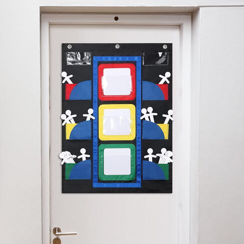 Jinei Stoplight Classroom Pocket Chart Behavior Pocket Chart Back to School Supplies Behavior Chart with 36 Dry Erase Student Sticks Classroom Management Tools for Home Teacher Educational Supplies in Saudi Arabia