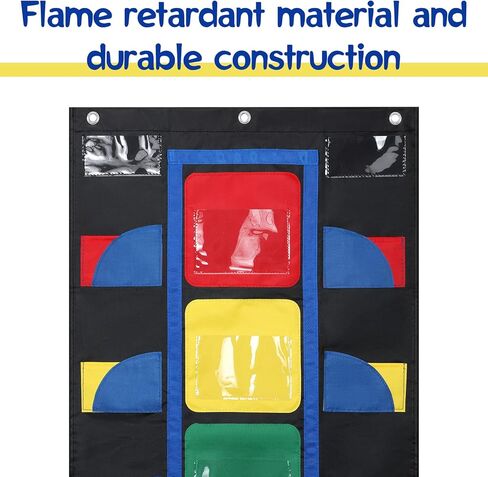 Jinei Stoplight Classroom Pocket Chart Behavior Pocket Chart Back to School Supplies Behavior Chart with 36 Dry Erase Student Sticks Classroom Management Tools for Home Teacher Educational Supplies in Saudi Arabia