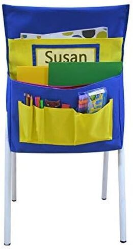 Godery Chairback Buddy Pocket Chart,Storage Canvas Seatback Stuff Storage Pocket - Home, Classroom, Group Team Organizers for Child (Red) in Saudi Arabia