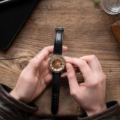 LEGACY Leather Watch Bands for Men - Top Grain Leather Watch Band Replacement Strap of Width 20mm, Compatible with Any Traditional or Smart Watch that Uses 20 mm Spring Bars - Great Gift, Black in Saudi Arabia