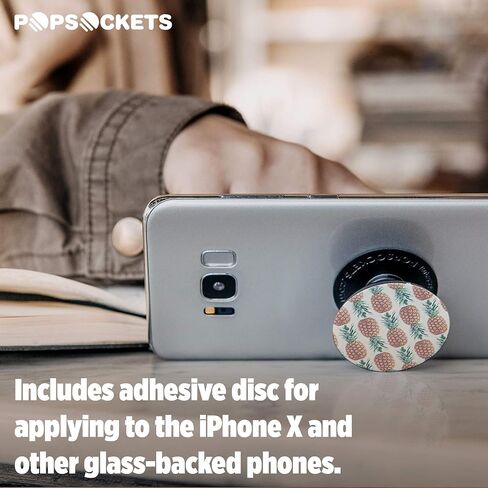 PopSockets: قبضة وحامل قابلان للطي للهواتف والأجهزة اللوحية - نمط الأناناس in Saudi Arabia