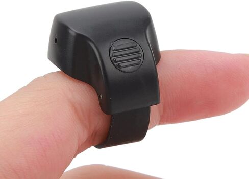 Bluetooth Remote Control Tiktok Page Turner, Camera Remote Shutter Selfie Scrolling Ring Fingertip Clicker for iPhone for Android Phone Tablet (Black) in Saudi Arabia