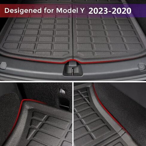 TAPTES حصير صندوق السيارة الخلفي حصيرة البضائع لملحقات الطراز Y 2024 2023 2022 2021 2020، حماية شاملة من بطانة البضائع المقاومة للماء - مناسبة لـ 5 مقاعد in Kuwait