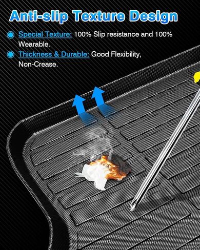 Cartist Cargo Liner Compatible with Kia EV6 2022 2023 2024 All Weather Trunk Mat High Side Waterproof Black TPE… in Saudi Arabia