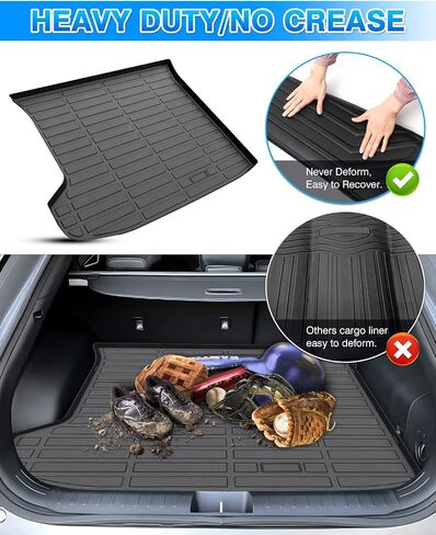 Cartist Cargo Liner Compatible with Kia EV6 2022 2023 2024 All Weather Trunk Mat High Side Waterproof Black TPE… in Saudi Arabia