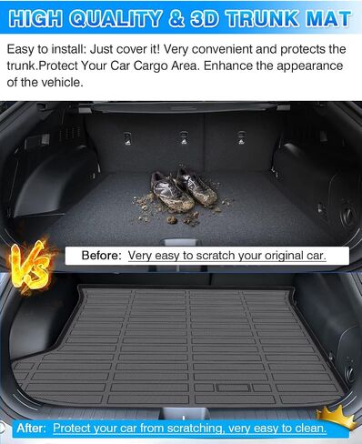 Cartist Cargo Liner Compatible with Kia EV6 2022 2023 2024 All Weather Trunk Mat High Side Waterproof Black TPE… in Saudi Arabia
