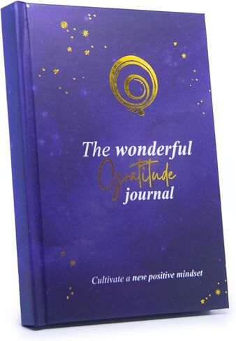 THE WONDERFUL GRATITUDE JOURNAL - Original Gratitude Journal, cultivate a positive mindset. Hard Cover, stamping gold, quality paper,gold bookmark strip, , weekly motivational messages, daily habits of self- reflection, gratitude and affirmation. in Saudi Arabia