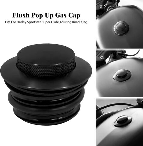 Motorcycle Smooth Dash Fuel Console with Pop Up Gas Tank Cap Covers Fit for Harley Touring Electra Glide FLHT Road Glide FLTRX Street Glide FLHX 2008-2024 (Black) in Saudi Arabia