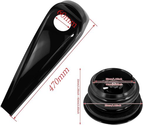Motorcycle Smooth Dash Fuel Console with Pop Up Gas Tank Cap Covers Fit for Harley Touring Electra Glide FLHT Road Glide FLTRX Street Glide FLHX 2008-2024 (Black) in Saudi Arabia