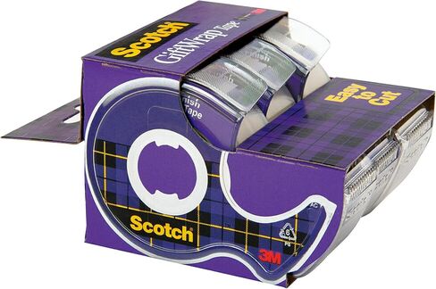Scotch Gift Wrap Tape, 3 Rolls, The Go-to Tape for The Holidays, 3/4 x 300 Inches, Dispensered (311) in Saudi Arabia