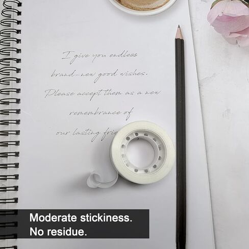 شريط YINUOYOUJIA 16 لفة أبيض، تطبيقات عديدة، مصمم للإصلاح، مثالي للمنزل والمكتب والمدرسة - 3/4 × 1000 بوصة in Kuwait