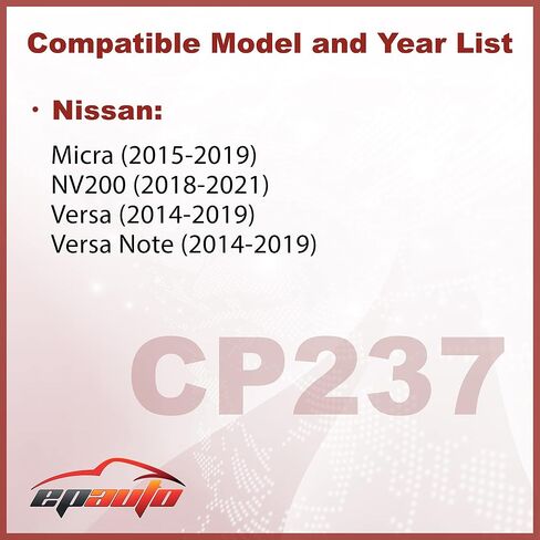 استبدال EPAuto CP237 (CF12237) لفلتر هواء المقصورة الفاخر من نيسان يتضمن الكربون المنشط in Saudi Arabia